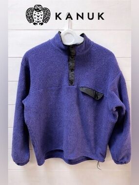 KANUK – Blue Fleece Pullover – Size 5 (L) unisex Vintage
